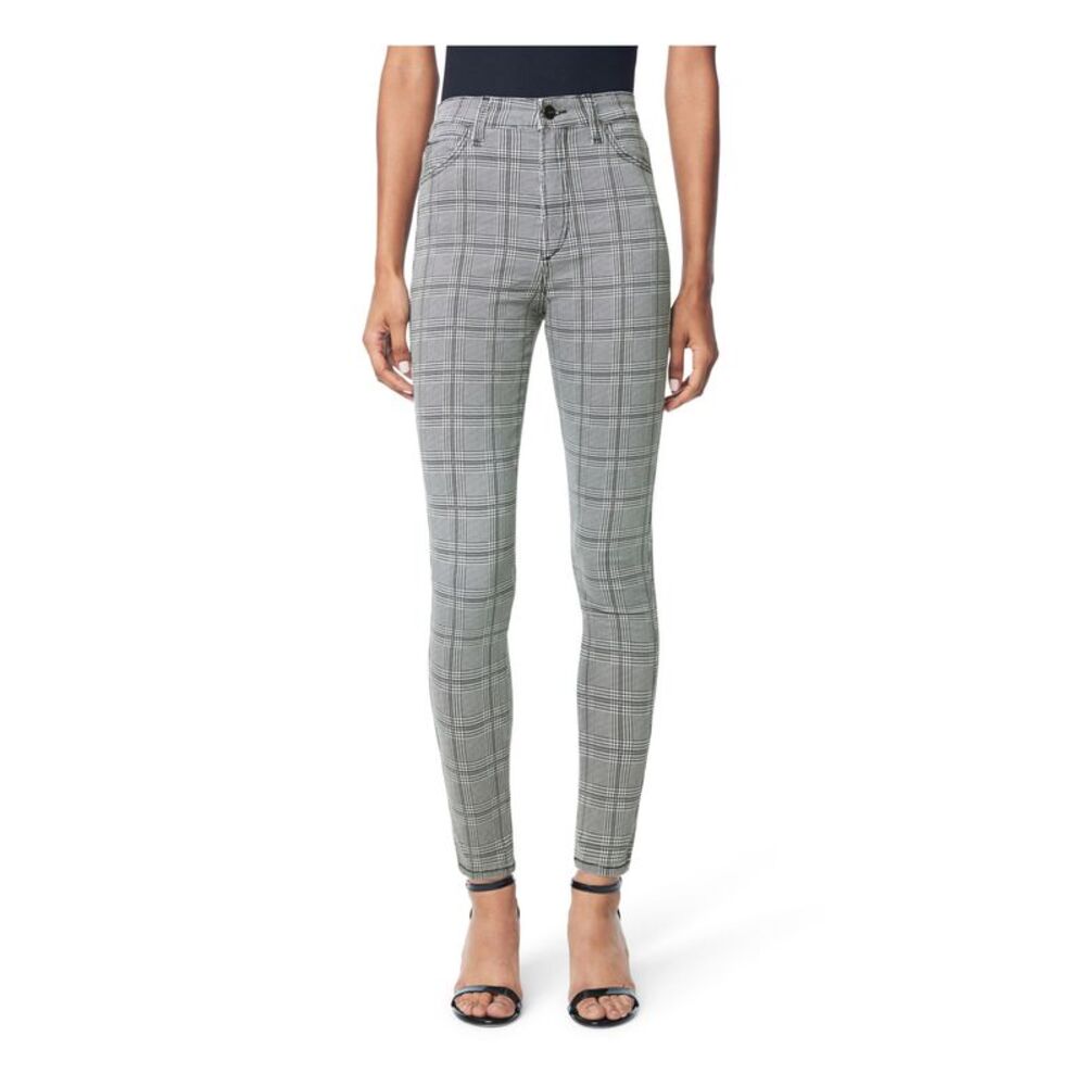 JOE'S Womens Skinny Jeans Gray Pocketed Zippered Houndstooth Juniors 26